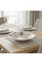 Floral Ceramic Soup Plate Cream - 9.2 Inch - 3