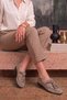 Novan Pre-Crocheted Tassel Detail Women's Daily Shoes Suede Mink - 2