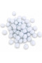 Glitter Pompom White 60 mm Pack of 50 Decoration Decoration Hobby Handicraft Accessory - 3