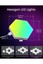 مجموعة من 8 ألواح إضاءة LED سداسية الشكل: أضواء RGB للألعاب مع تطبيق ذكي، ألواح سداسية قابلة للتركيب - 5