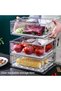 Clear Stackable Fridge Organizers & Storage 2PCS Transparent Food Storage Containers with Timer Lids - 6