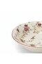 Floral Ceramic Salad Bowl Cream - 9.3 Inch - 2