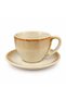 Ceramic Cup and Saucer Set Cream Beige - 300ml