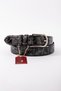 Smoked Gray Stone Crocodile Pattern Leather Belt 3.5 cm - 2