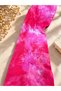 Pink Tie-Dye Patterned Rope Hair Band with Large Bow Detail Stylish Hair Accessory - 4