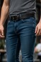 Dmk26-464Dg Black 4 cm Genuine Leather Men's Belt - 5