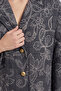 Printed Quilted Jacket 202704 - Dark Navy Blue - 2