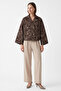 Printed Quilted Jacket 202704 - Aci Brown - 2