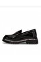 Women's black patent leather genuine leather lightweight orthopedic sole casual shoes - 5
