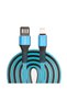 كابل شحن سريع لأجهزة IOS، كابل USB A إلى Lightning مزدوج الجوانب DZ-IP2MF أزرق