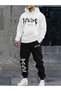 Men's 3 Threaded Yarn Top and Bottom Tracksuit Set