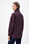 High Collar Trench Coat 202708 - Mürdüm - 4