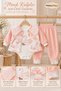 Baby Girl Set Swan Patterned Lace Collar 3-Piece Bodysuit Cardigan Trousers Velvet Set Seasonal - 5