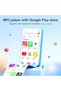 مشغل MP3 بسعة 80 جيجابايت مع بلوتوث وواي فاي، شاشة لمس IPS بحجم 4.0 بوصة، مشغل موسيقى أندرويد مع مكبر صوت مدمج - 2