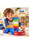68-Piece Magnetic Track Train Building Set for Kids, DIY Railway Construction Toy with Powered Train, Magnetic Building Blocks, Educational STEM Creative Playset for Ages 3+ - 4