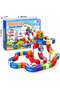 114-Piece Magnetic Track Train Building Set for Kids, DIY Magnetic Railway Construction Toy with 2 Powered Trains, Elevated Supports & Accessories, STEM Educational Toy for Ages 3+ - 5