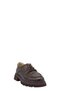 Brown Croco High Sole Lace-Up Women's Loafer Shoes (053 2608858) - 2