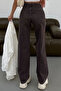 Women's High Waist Washed Wide Leg Jeans 1242 Brown - 2