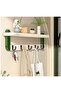 74cm Wall Mounted Coat Rack with Shelf,Wood Entryway Storage Shelf with 5 Metal Hangers,10kg Capacity