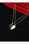 316L Steel Friendship Necklace Two Pendants