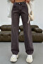 Women's High Waist Washed Wide Leg Jeans 1242 Brown