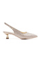 Women's Gold Waterway Open Back Short Thin Heeled Comfortable Evening Dress Stiletto - 2