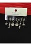 316L Steel Jewelry Silver Color Set of 6 Zircon Stone Earrings - 2