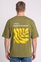 Men Crew Neck Short Sleeve Brand Logo T-Shirt, Green - 4