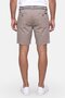 Men Plain Chino Shorts With Belt, Stone - 4
