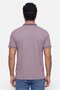 Men Regular Fit Brand Logo Short Sleeve Polo, Purple - 4