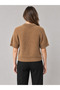 Wool Crew Neck Women's Sweater Short Sleeve - 2