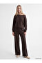 Özmarka New Season Brown Soft Touch Women's Sweatpants