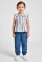 Kids Girl 2 Pieces Stripe Top And Pants Set, Multicolor