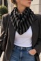 Striped Triangle Shawl 145X55Cm - 2