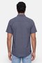 Men Regular Fit Micro Stripe Short Sleeve Casual Shirt, Navy - 4