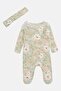 Toddlers Girl 2 Pieces Floral Print Bodysuits And Headband Set, Multicolor - 3