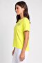 Women Sportswear Fit Short Sleeve Running T-Shirt, Yellow - 3