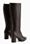 Tatum Brown Pointed Toe Mid-Heel Boots - 6