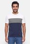 Men Crew Neck Short Sleeve Colorblock T-Shirt, Multicolor