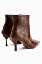 Brenda Taba Croco Heeled Women's Boots - 7