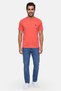 Men Crew Neck Short Sleeve Embroidered Logo T-Shirt, Pink - 2