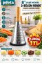 8 Inch 3 Section Steel Funnel Grater with Wooden Bamboo Handle Non-Slip Silicone Base