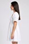 Women Solid Mini Dress, White - 3