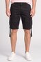 Men Solid Cargo Shorts, Black