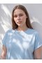 Vizyon New Season Blue Large Size 100% Cotton Women's T-Shirt - 2
