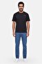 Men Crew Neck Short Sleeve Brand Logo T-Shirt, Black - 2