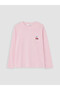 Ozmarka New Season Pink Cherry Patterned Women's Pajama Set - 6