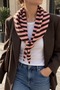 Striped Triangle Shawl 145X55Cm