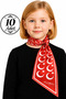 10 Pieces of Children's Atatürk Scarves – Girls' Atatürk-Themed Neck Scarves with Turkish Flag - 2