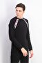 Men Pullover Crewneck Sweater, Black - 3